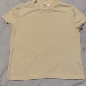 Cream crop top never